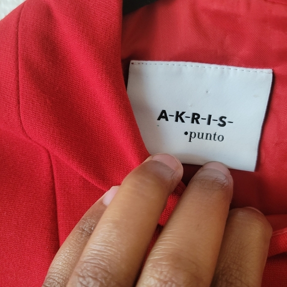 Akris Punto Red Fit And Flare Cocktail Dress. Size 6. - Picture 3 of 6